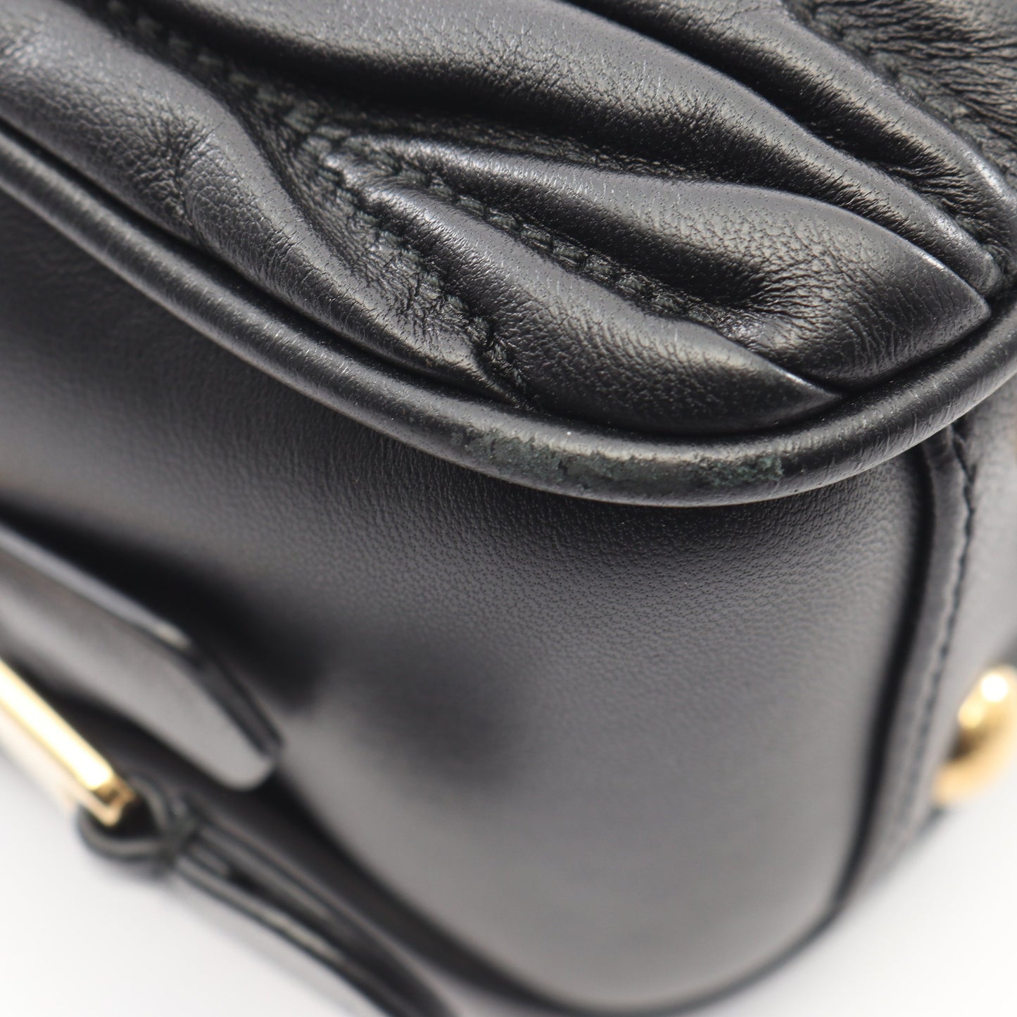 MATELASSE マテラッセ 2WAY ハンドバッグ レザー ブラック ミュウミュウ バッグ miu miu