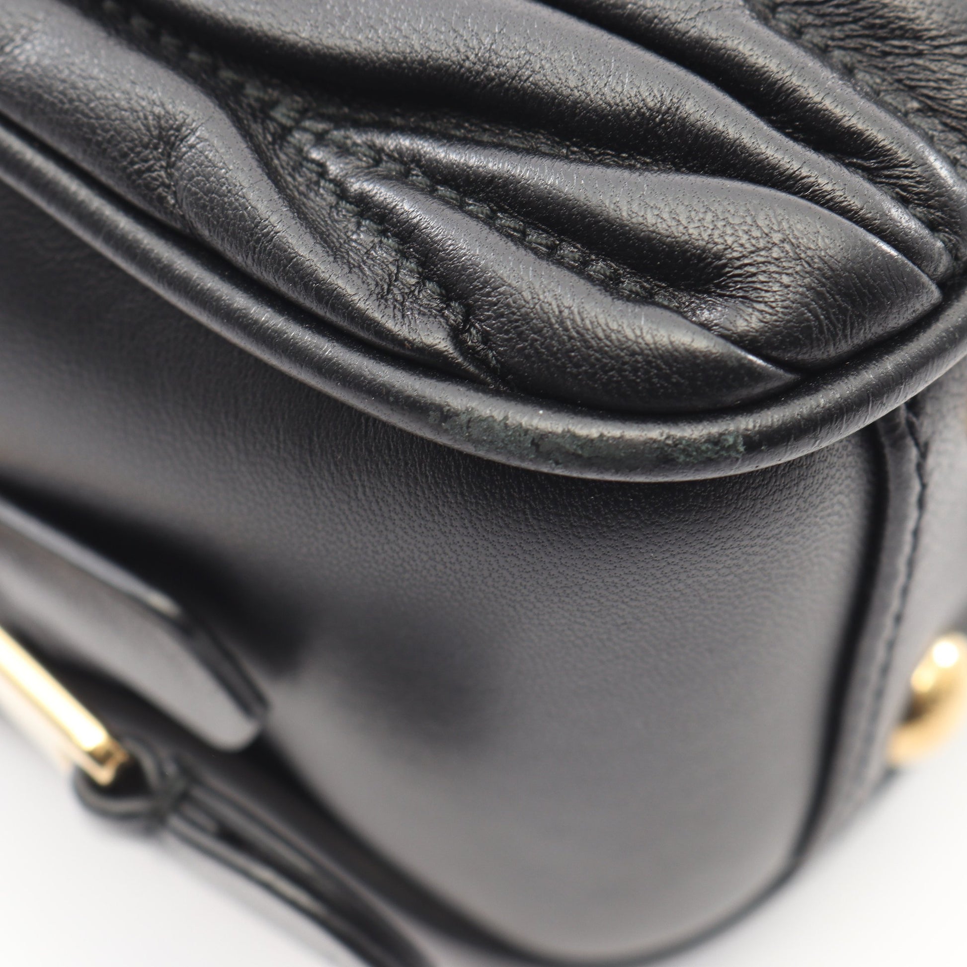MATELASSE マテラッセ 2WAY ハンドバッグ レザー ブラック ミュウミュウ バッグ miu miu