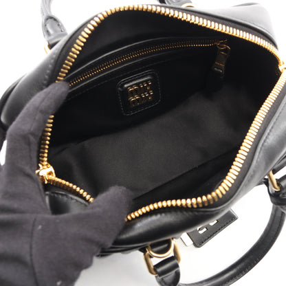 MATELASSE マテラッセ 2WAY ハンドバッグ レザー ブラック ミュウミュウ バッグ miu miu