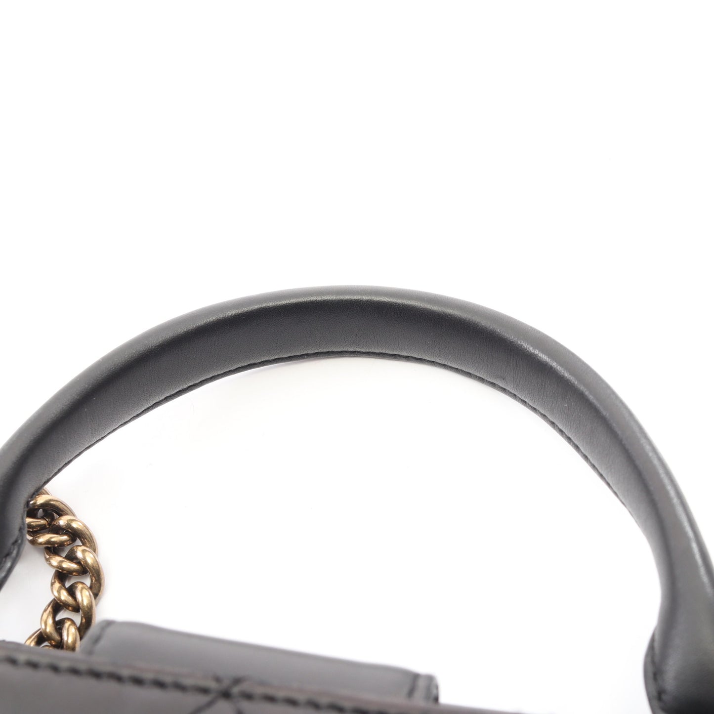 マトラッセ 2WAY チェーンショルダーバッグ レザー ブラック ゴールド金具 シャネル バッグ CHANEL