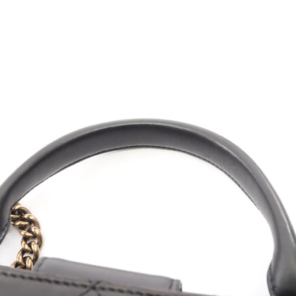 マトラッセ 2WAY チェーンショルダーバッグ レザー ブラック ゴールド金具 シャネル バッグ CHANEL