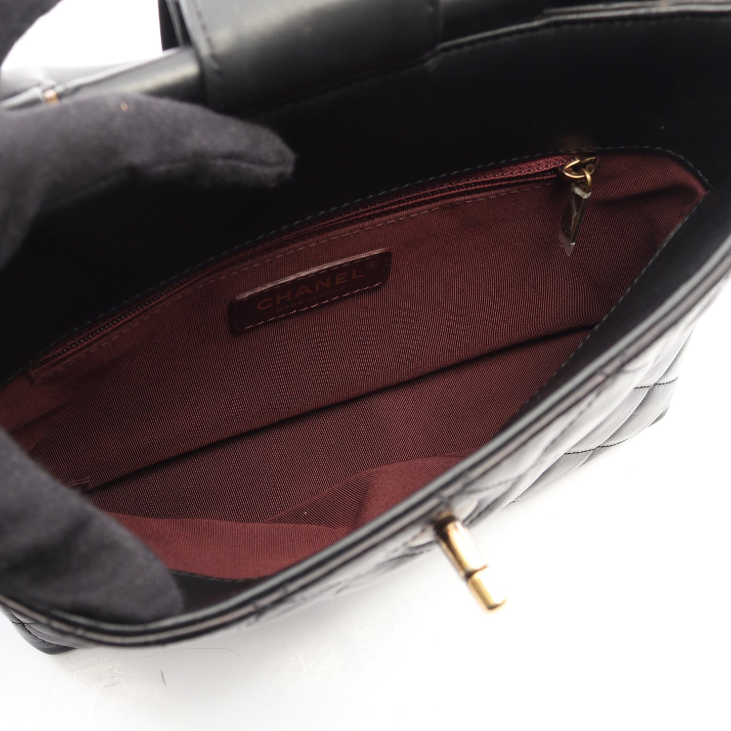 マトラッセ 2WAY チェーンショルダーバッグ レザー ブラック ゴールド金具 シャネル バッグ CHANEL