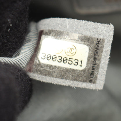マトラッセ フリル ショルダーバッグ ラムスキン グレー ゴールド金具 シャネル バッグ CHANEL