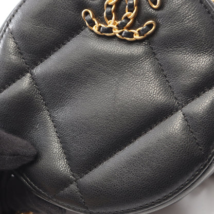 シャネル19 マトラッセ コンビ金具 2WAY チェーンショルダーバッグ ラムスキン ブラック シャネル バッグ CHANEL