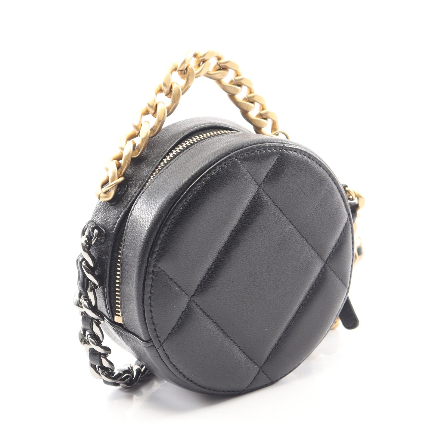 シャネル19 マトラッセ コンビ金具 2WAY チェーンショルダーバッグ ラムスキン ブラック シャネル バッグ CHANEL