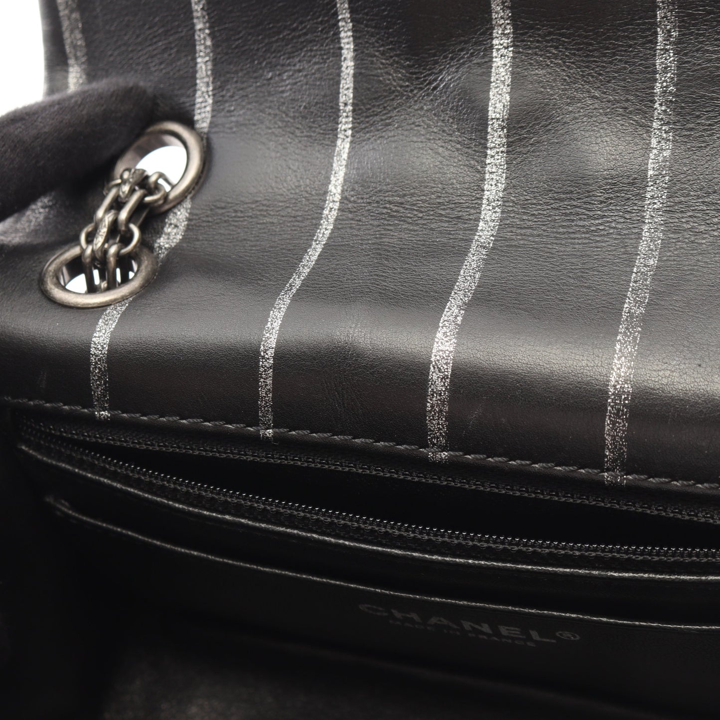 2.55 ミニマトラッセ Wチェーンショルダーバッグ ラムスキン ブラック シルバー金具 シャネル バッグ CHANEL