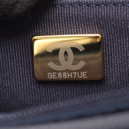 マトラッセ チェーンウォレット ソフトキャビアスキン ネイビー ゴールド金具 シャネル バッグ CHANEL