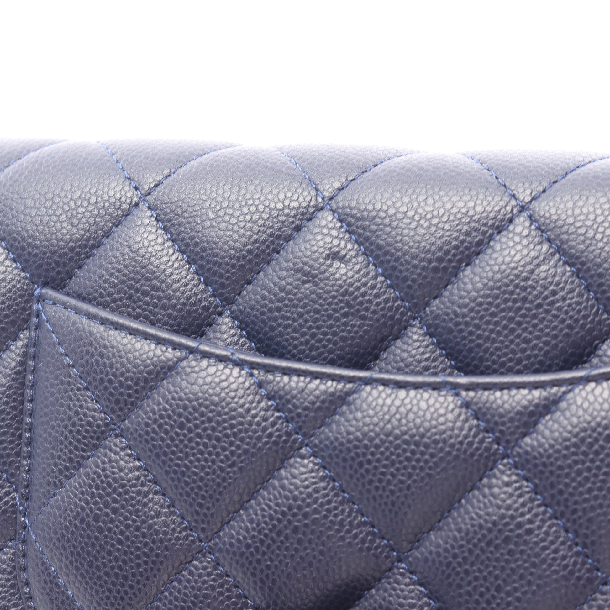 マトラッセ チェーンウォレット ソフトキャビアスキン ネイビー ゴールド金具 シャネル バッグ CHANEL