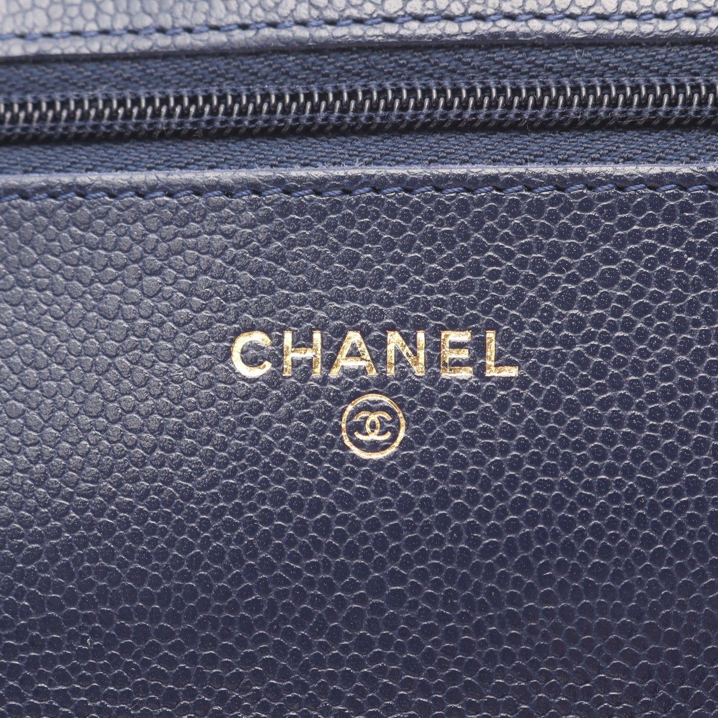 マトラッセ チェーンウォレット ソフトキャビアスキン ネイビー ゴールド金具 シャネル バッグ CHANEL