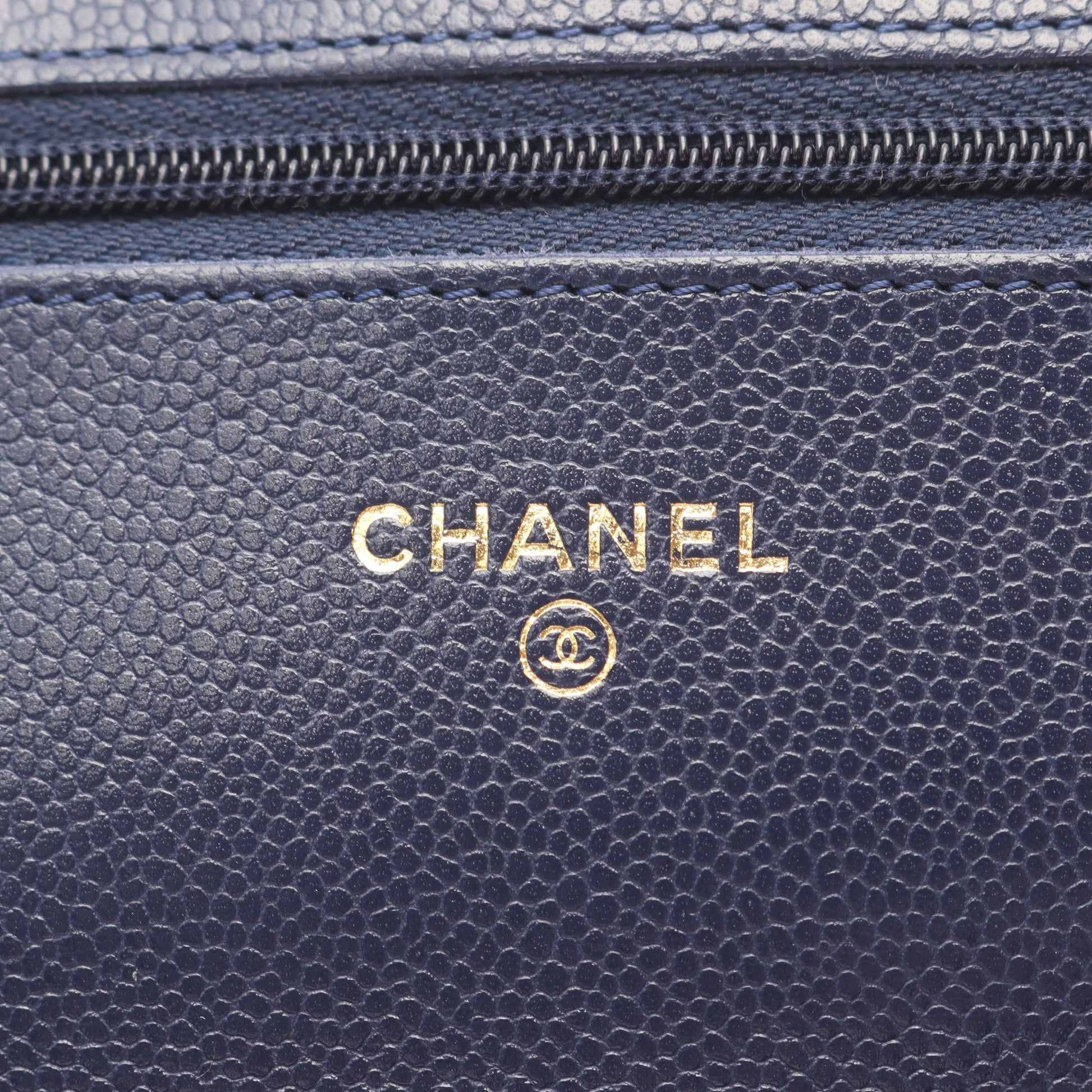 マトラッセ チェーンウォレット ソフトキャビアスキン ネイビー ゴールド金具 シャネル バッグ CHANEL