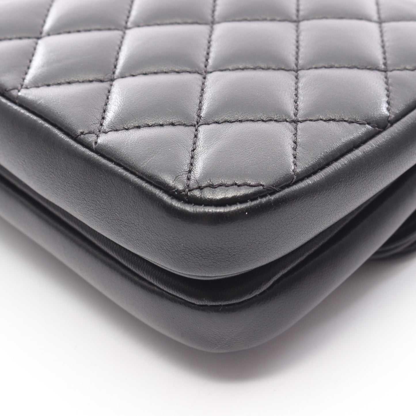 マトラッセ 2WAY チェーンショルダーバッグ ラムスキン ブラック ゴールド金具 シャネル バッグ CHANEL