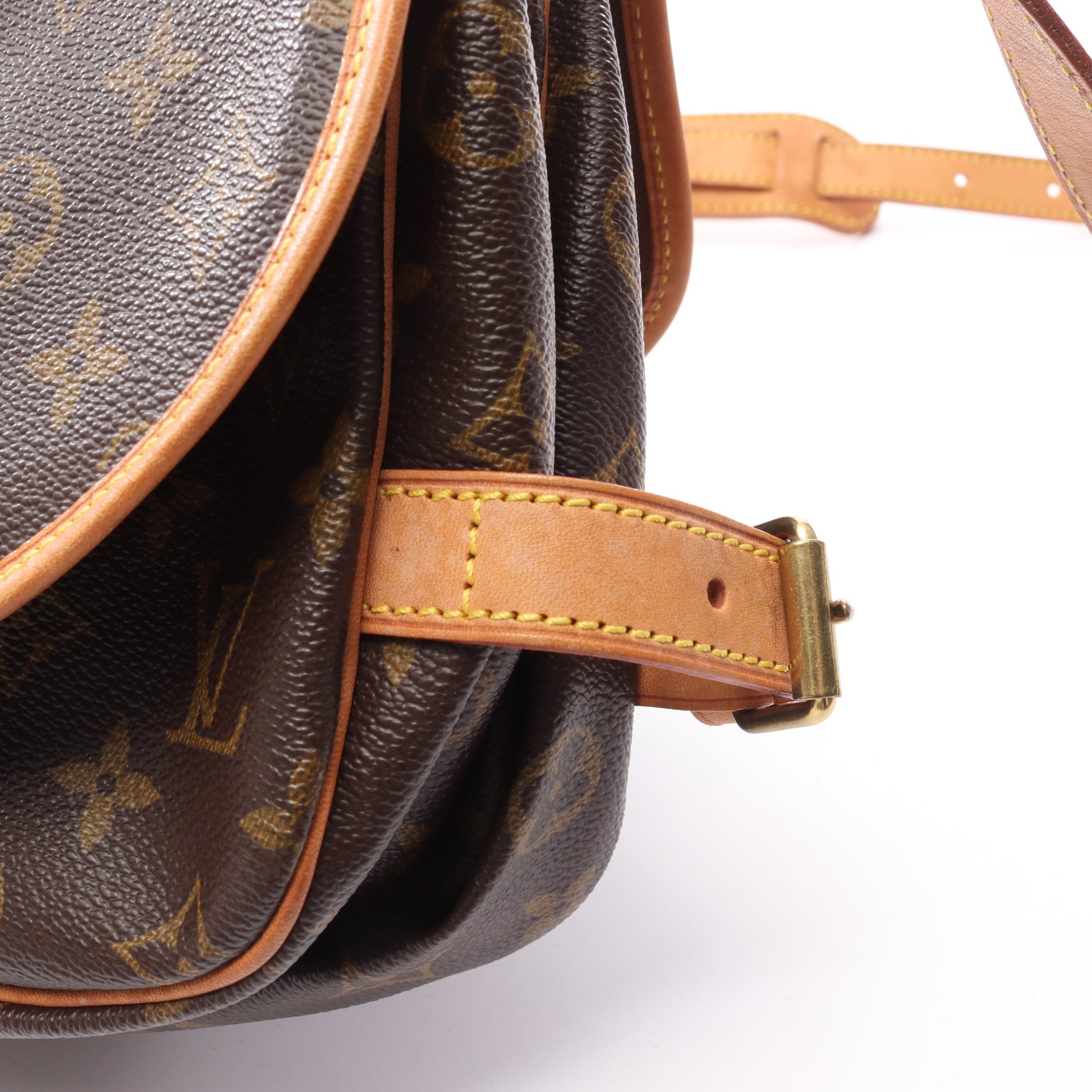 ソミュール30 モノグラム ショルダーバッグ PVC レザー ブラウン ルイヴィトン バッグ LOUIS VUITTON