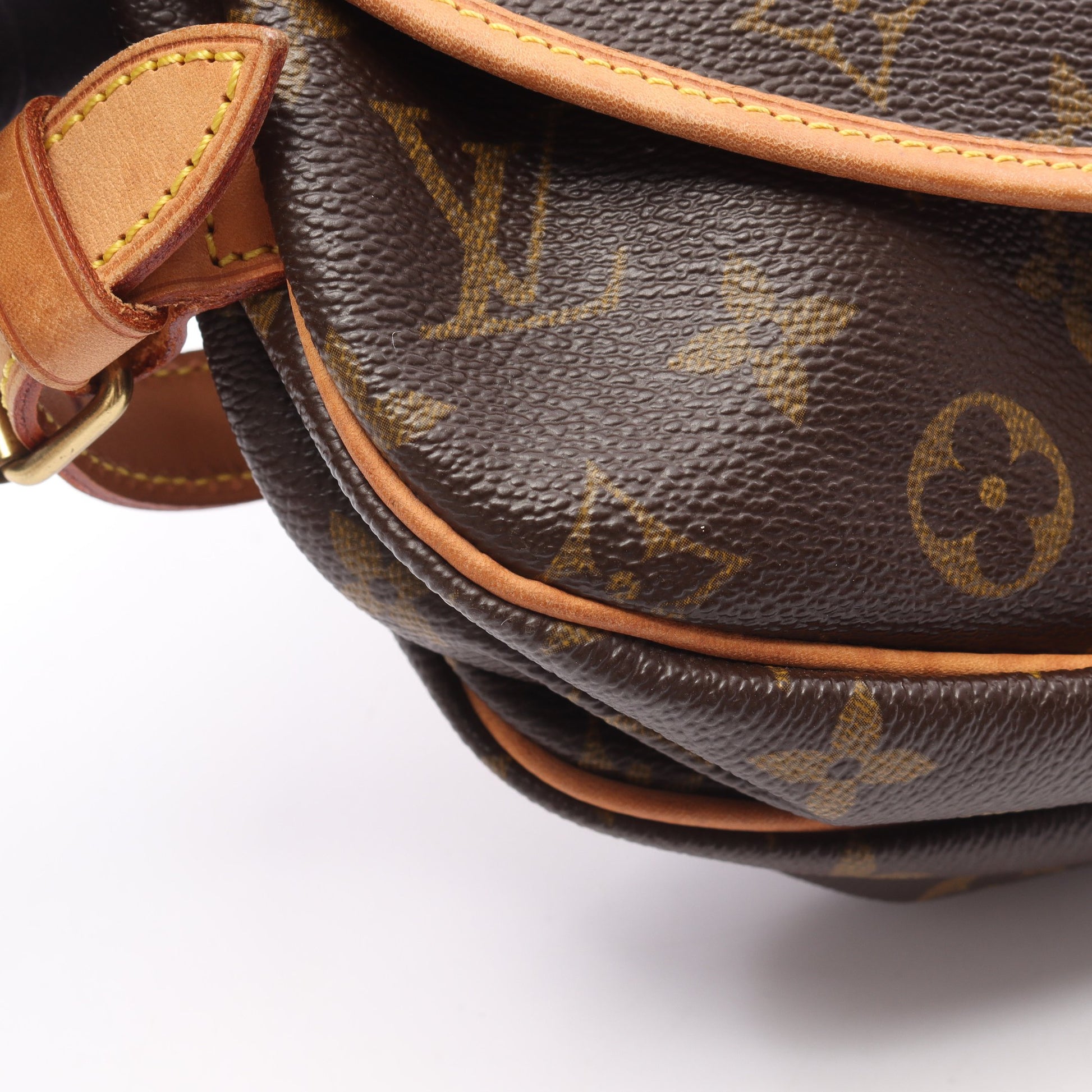 ソミュール30 モノグラム ショルダーバッグ PVC レザー ブラウン ルイヴィトン バッグ LOUIS VUITTON