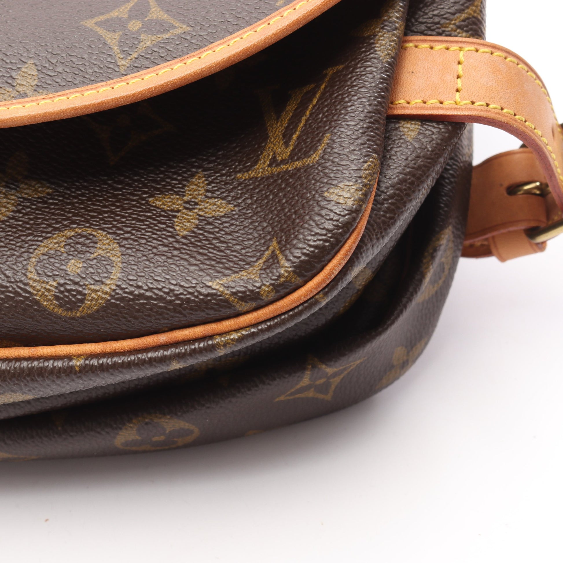 ソミュール30 モノグラム ショルダーバッグ PVC レザー ブラウン ルイヴィトン バッグ LOUIS VUITTON