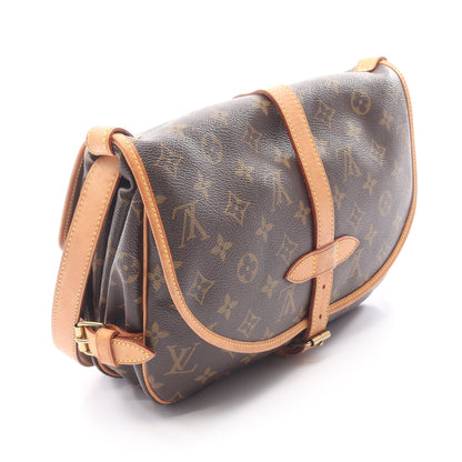 ソミュール30 モノグラム ショルダーバッグ PVC レザー ブラウン ルイヴィトン バッグ LOUIS VUITTON