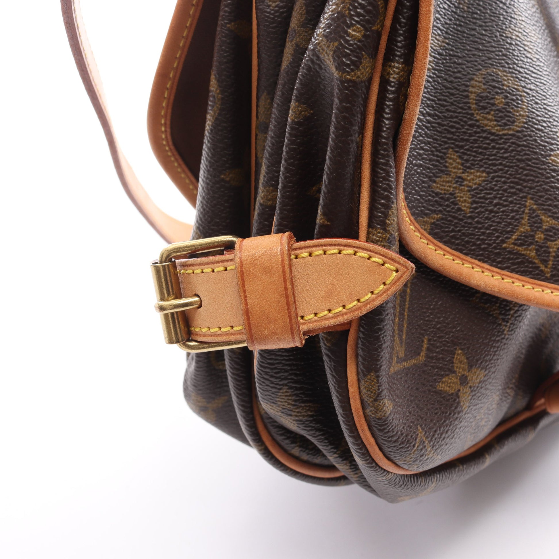ソミュール30 モノグラム ショルダーバッグ PVC レザー ブラウン ルイヴィトン バッグ LOUIS VUITTON