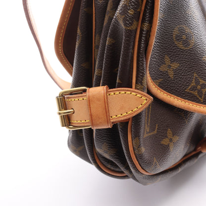 ソミュール30 モノグラム ショルダーバッグ PVC レザー ブラウン ルイヴィトン バッグ LOUIS VUITTON