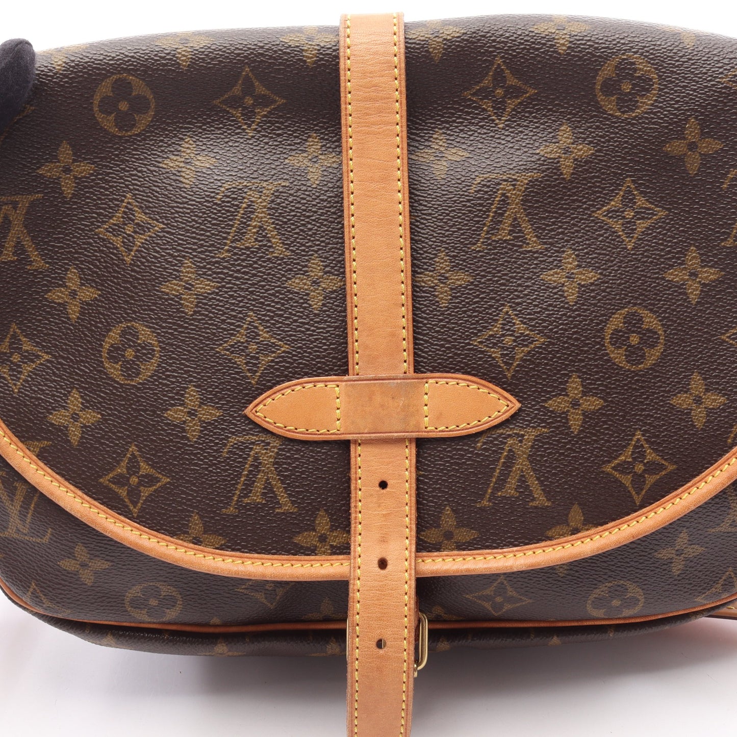 ソミュール30 モノグラム ショルダーバッグ PVC レザー ブラウン ルイヴィトン バッグ LOUIS VUITTON