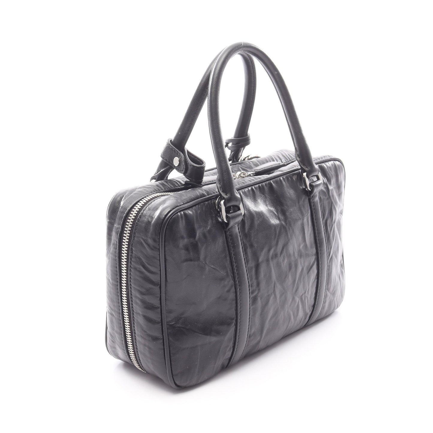 Re-Edition 2001 2WAY ハンドバッグ レザー ブラック プラダ バッグ PRADA