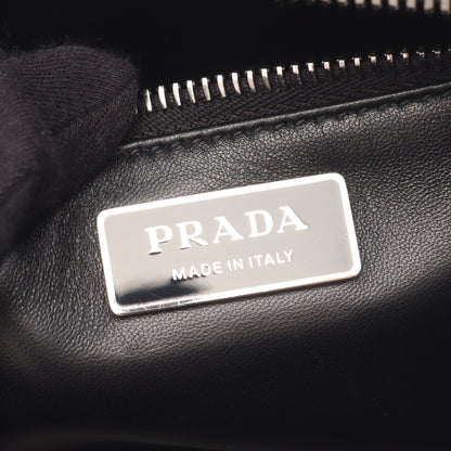 Re-Edition 2001 2WAY ハンドバッグ レザー ブラック プラダ バッグ PRADA