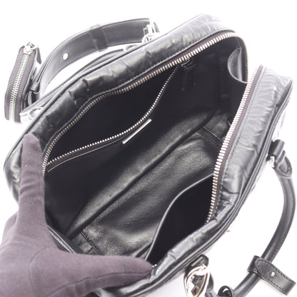 Re-Edition 2001 2WAY ハンドバッグ レザー ブラック プラダ バッグ PRADA