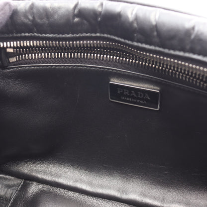 Re-Edition 2001 2WAY ハンドバッグ レザー ブラック プラダ バッグ PRADA