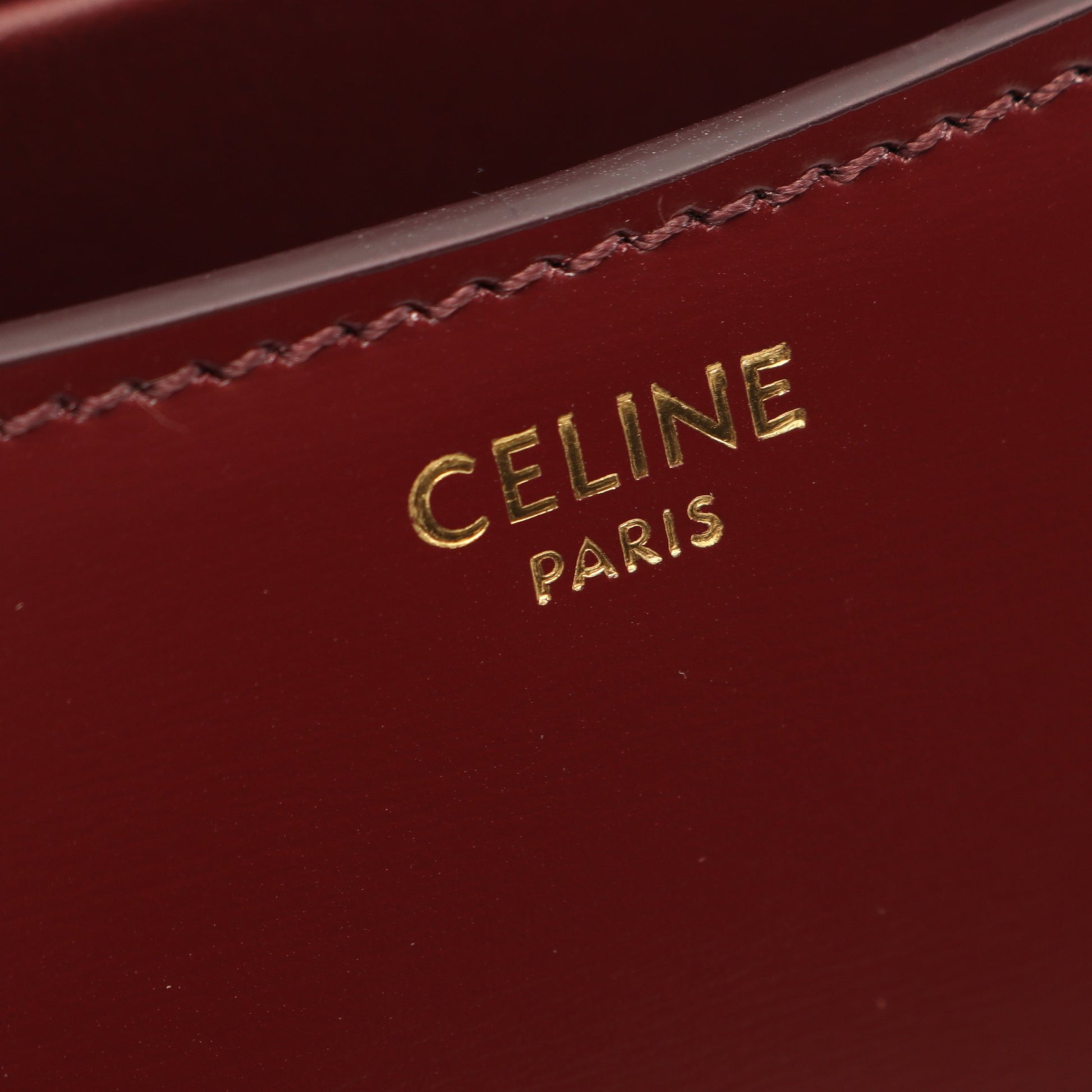 ティーン ローラ 2WAY ハンドバッグ レザー ボルドー セリーヌ バッグ CELINE