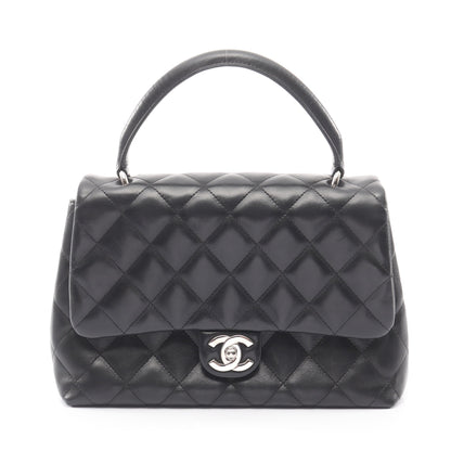 マトラッセ トップハンドルバッグ ハンドバッグ ラムスキン ブラック ゴールド金具 シャネル バッグ CHANEL