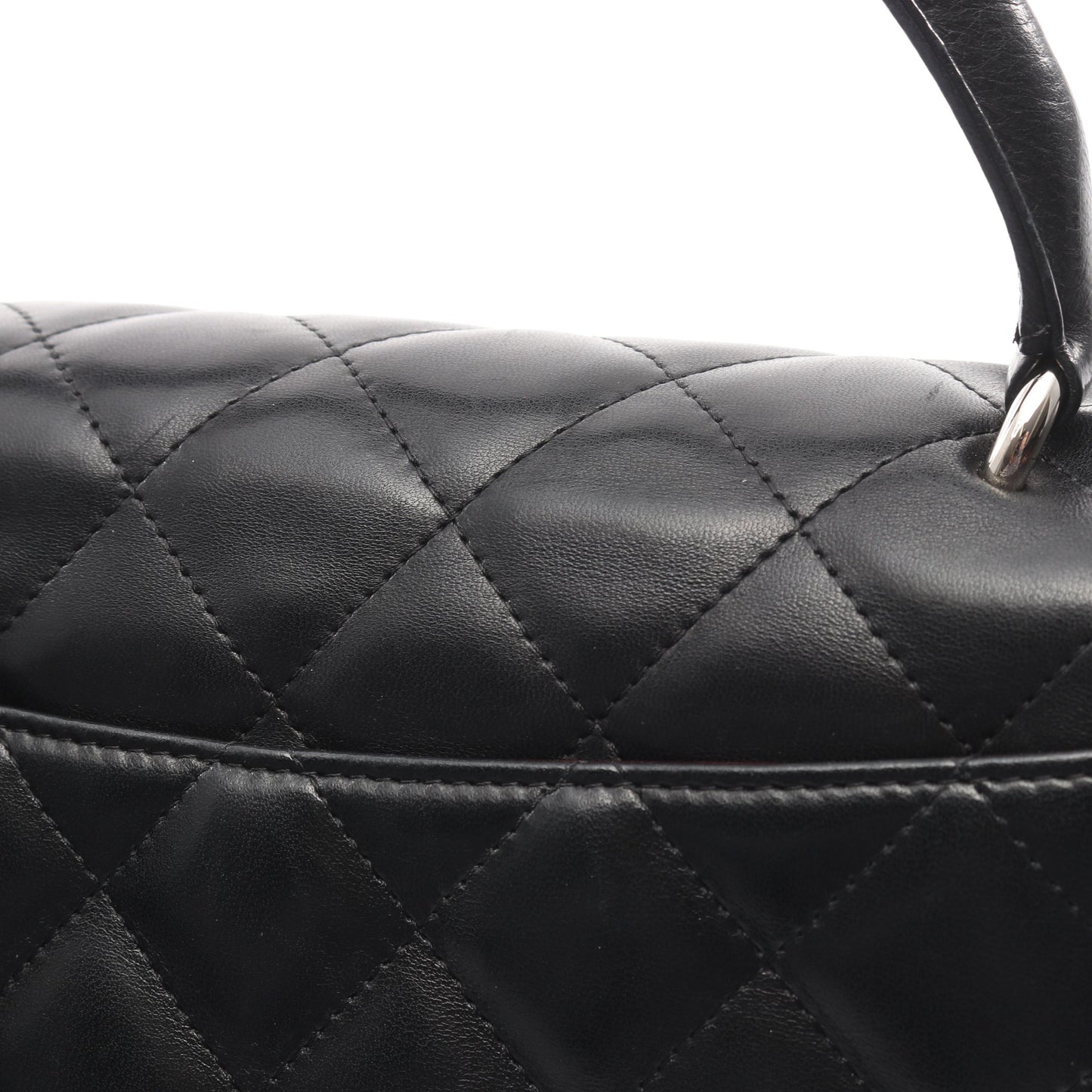 マトラッセ トップハンドルバッグ ハンドバッグ ラムスキン ブラック ゴールド金具 シャネル バッグ CHANEL