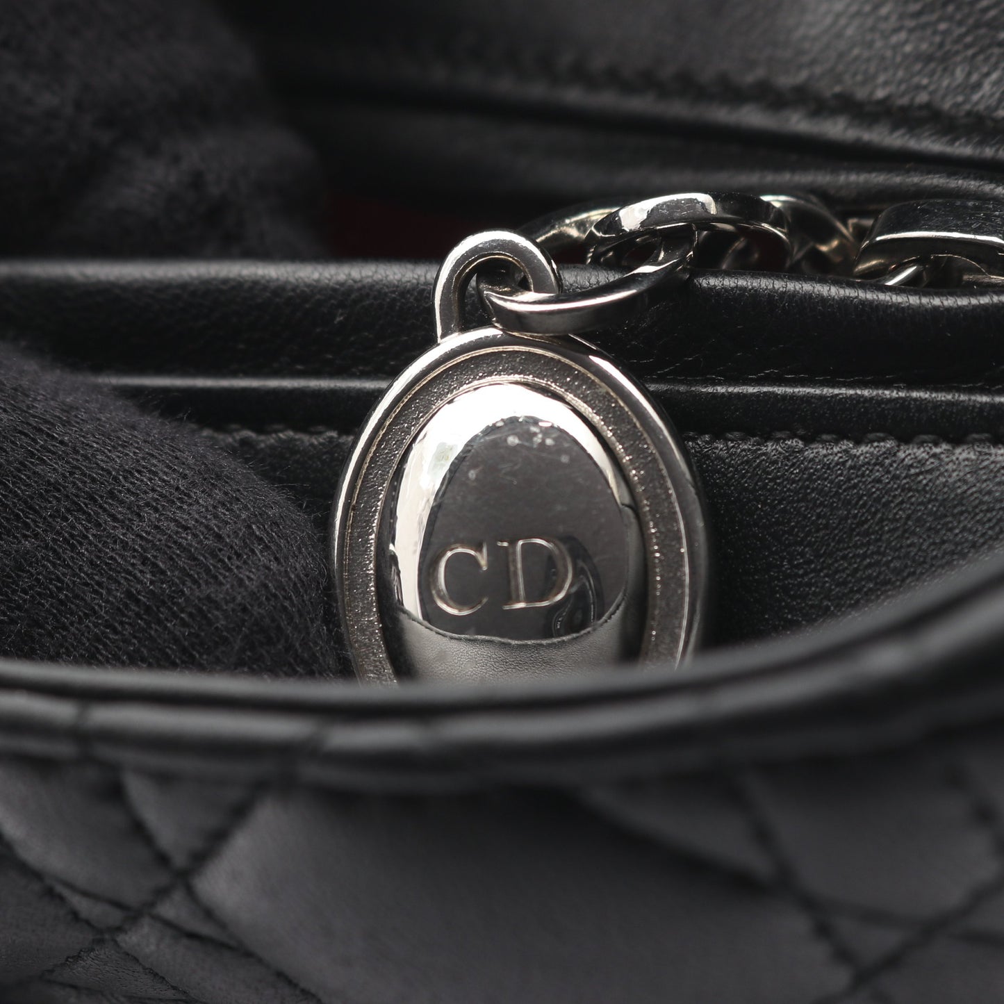 レディディオール ラージ カナージュ 2WAY ハンドバッグ レザー ブラック クリスチャンディオール バッグ Christian Dior