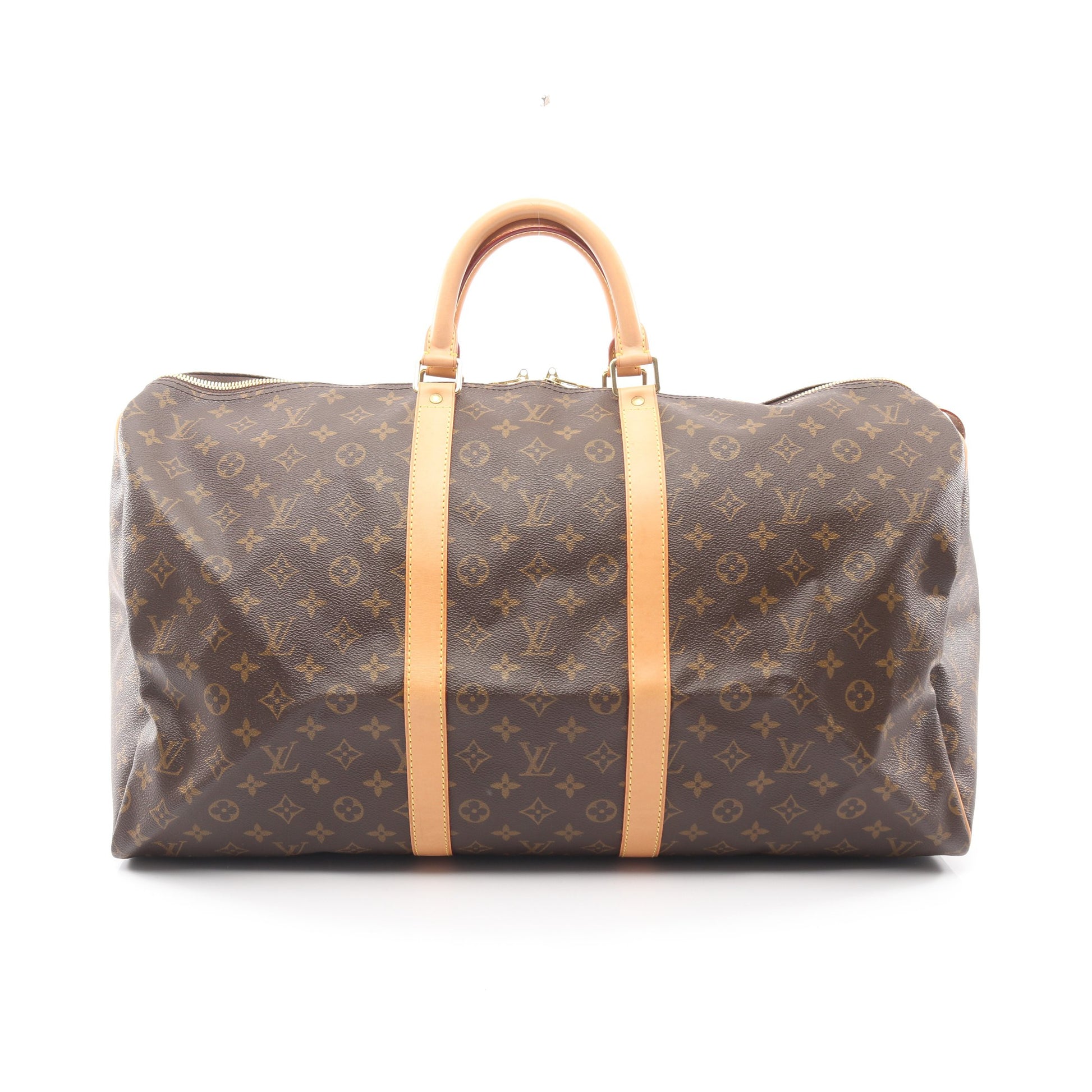 キーポル55 モノグラム ボストンバッグ PVC レザー ブラウン ルイヴィトン バッグ LOUIS VUITTON