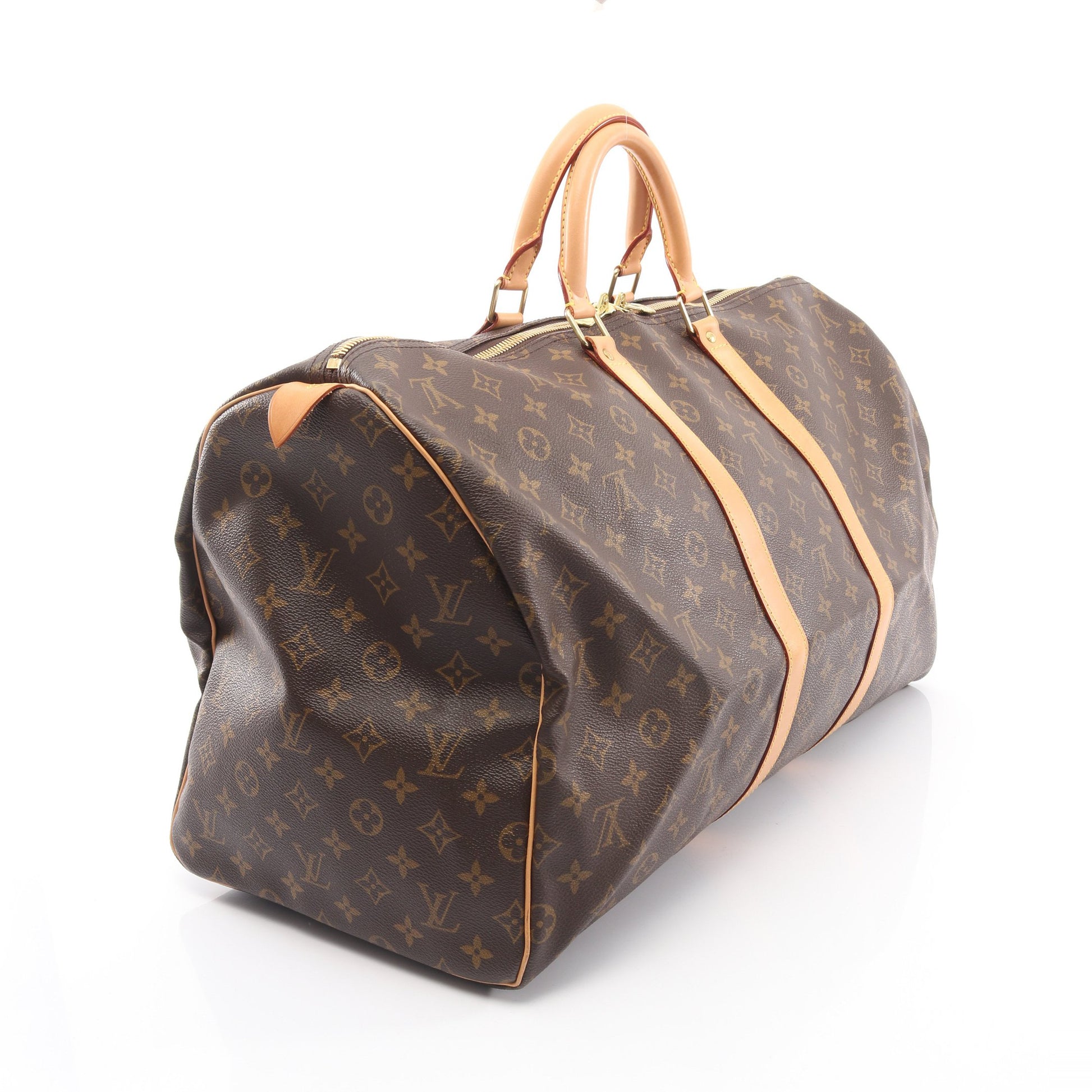 キーポル55 モノグラム ボストンバッグ PVC レザー ブラウン ルイヴィトン バッグ LOUIS VUITTON