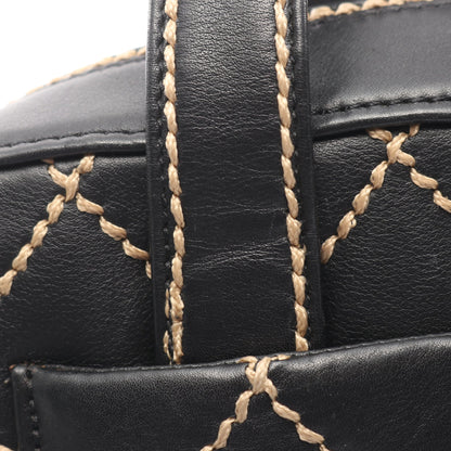 ワイルドステッチ ハンドバッグ レザー ブラック ゴールド金具 シャネル バッグ CHANEL