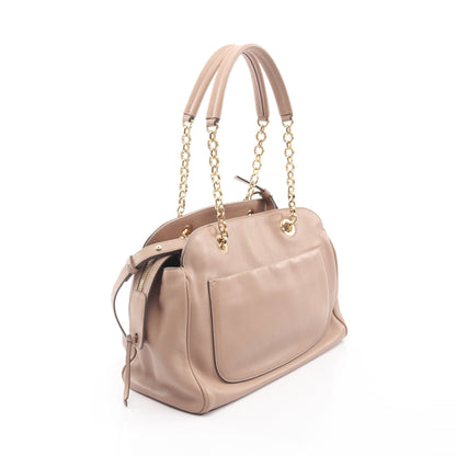 ガンチーニ 2WAY ハンドバッグ チェーンハンドバッグ レザー グレーベージュ サルヴァトーレフェラガモ バッグ Salvatore Ferragamo