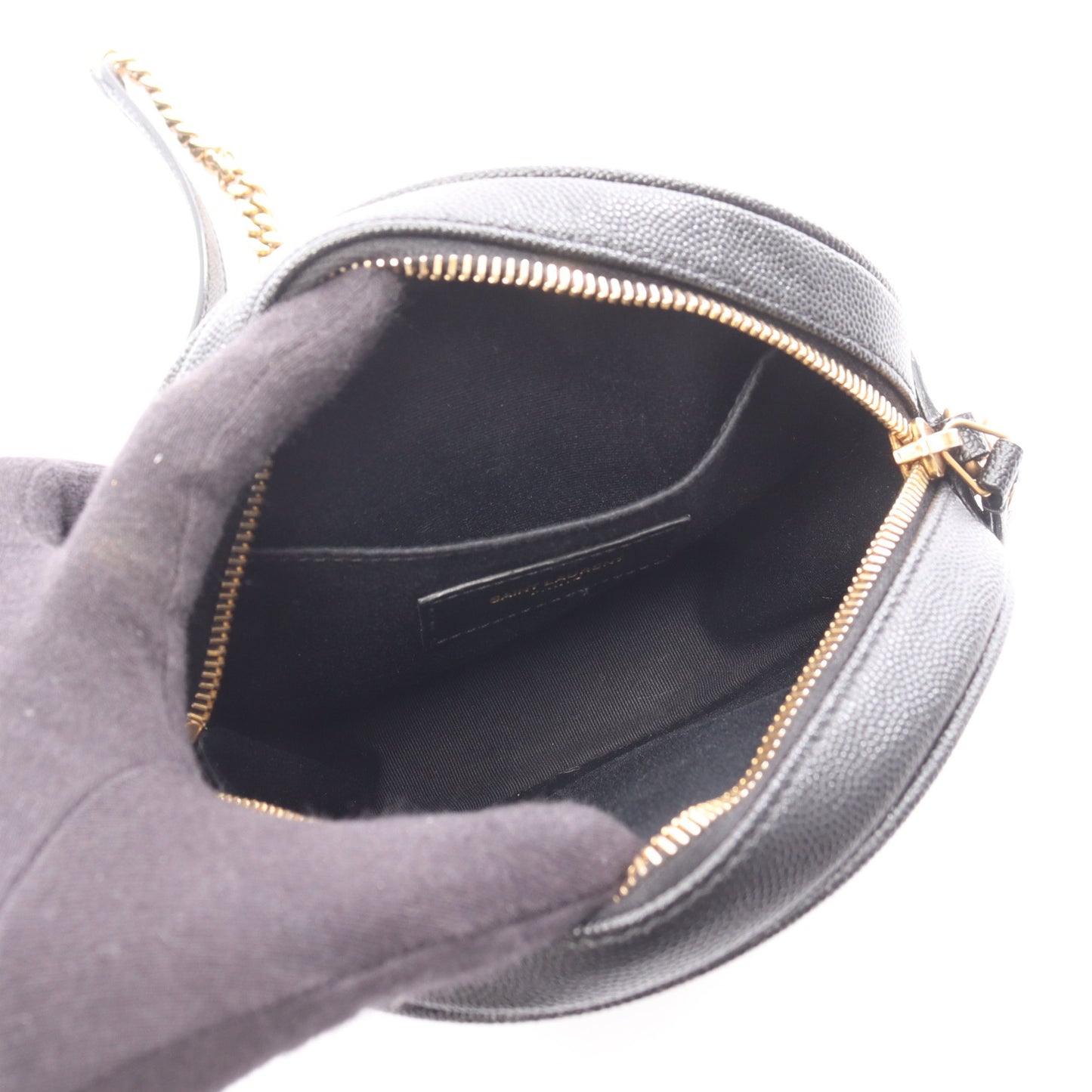 ヴィニル モノグラム チェーンショルダーバッグ レザー ブラック サンローランパリ バッグ SAINT LAURENT PARIS