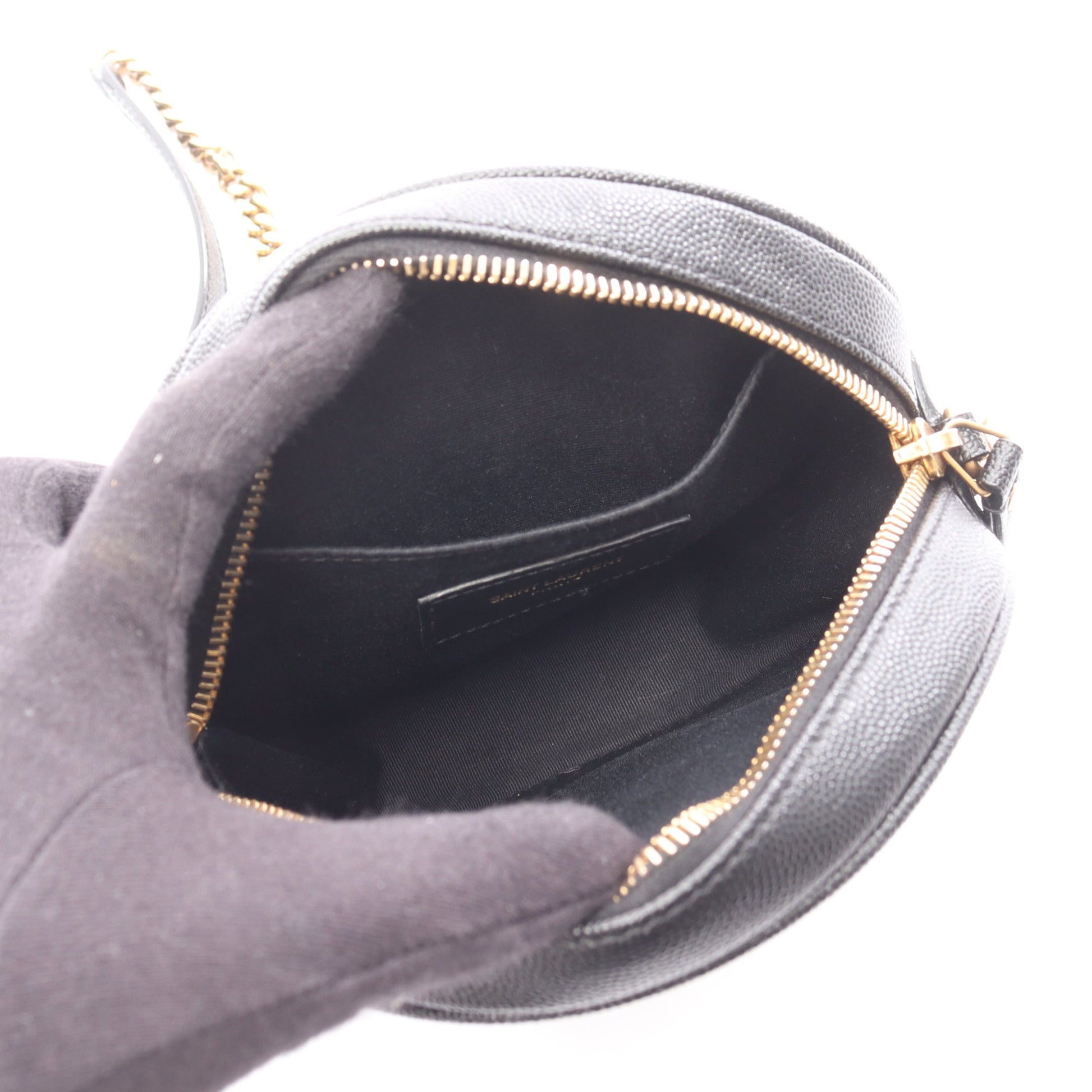 ヴィニル モノグラム チェーンショルダーバッグ レザー ブラック サンローランパリ バッグ SAINT LAURENT PARIS