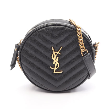 ヴィニル モノグラム チェーンショルダーバッグ レザー ブラック サンローランパリ バッグ SAINT LAURENT PARIS