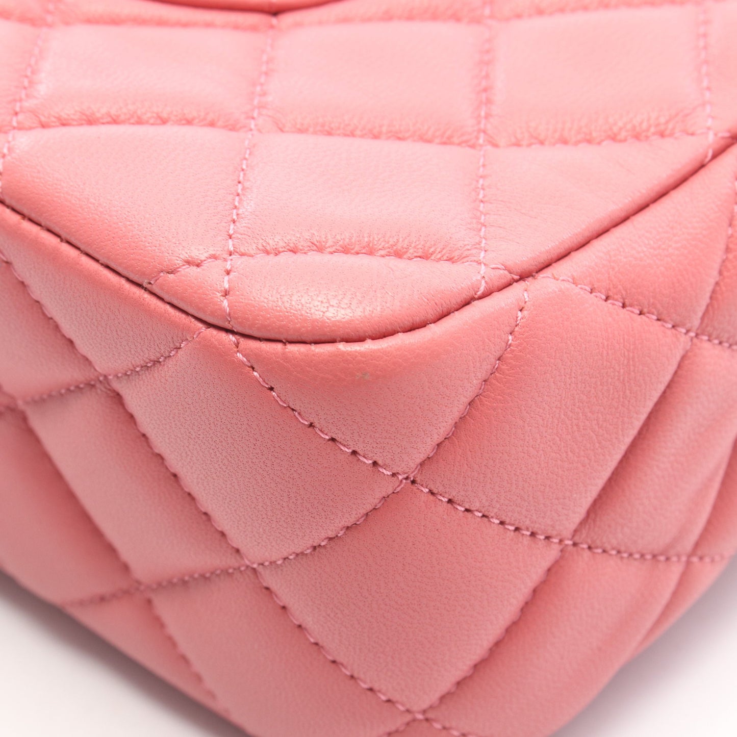 マトラッセ シングルフラップ Wチェーンショルダーバッグ レザー ピンク ゴールド金具 シャネル バッグ CHANEL