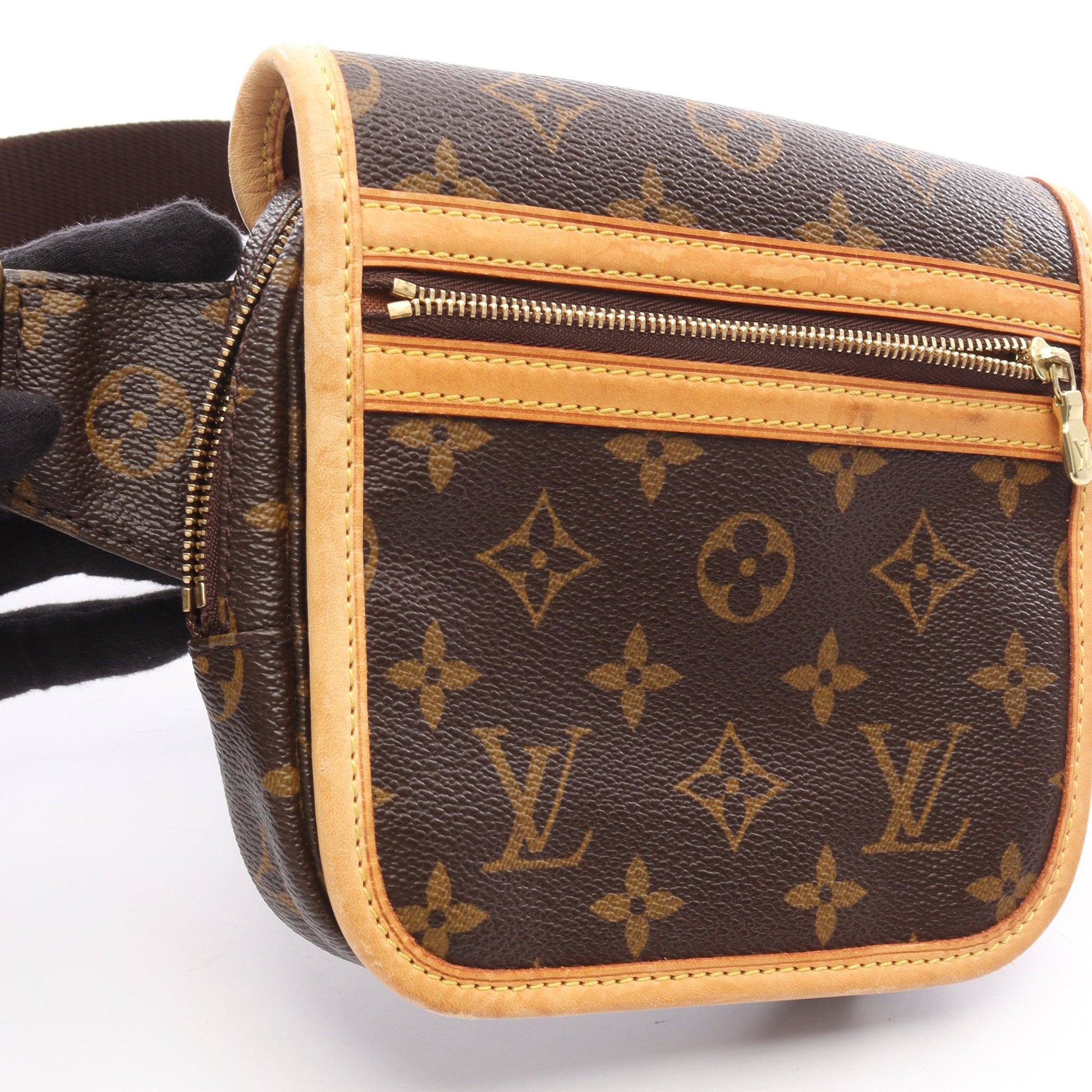 バムバッグ ボスフォール モノグラム ボディバッグ ウエストバッグ PVC レザー ブラウン ルイヴィトン バッグ LOUIS VUITTON