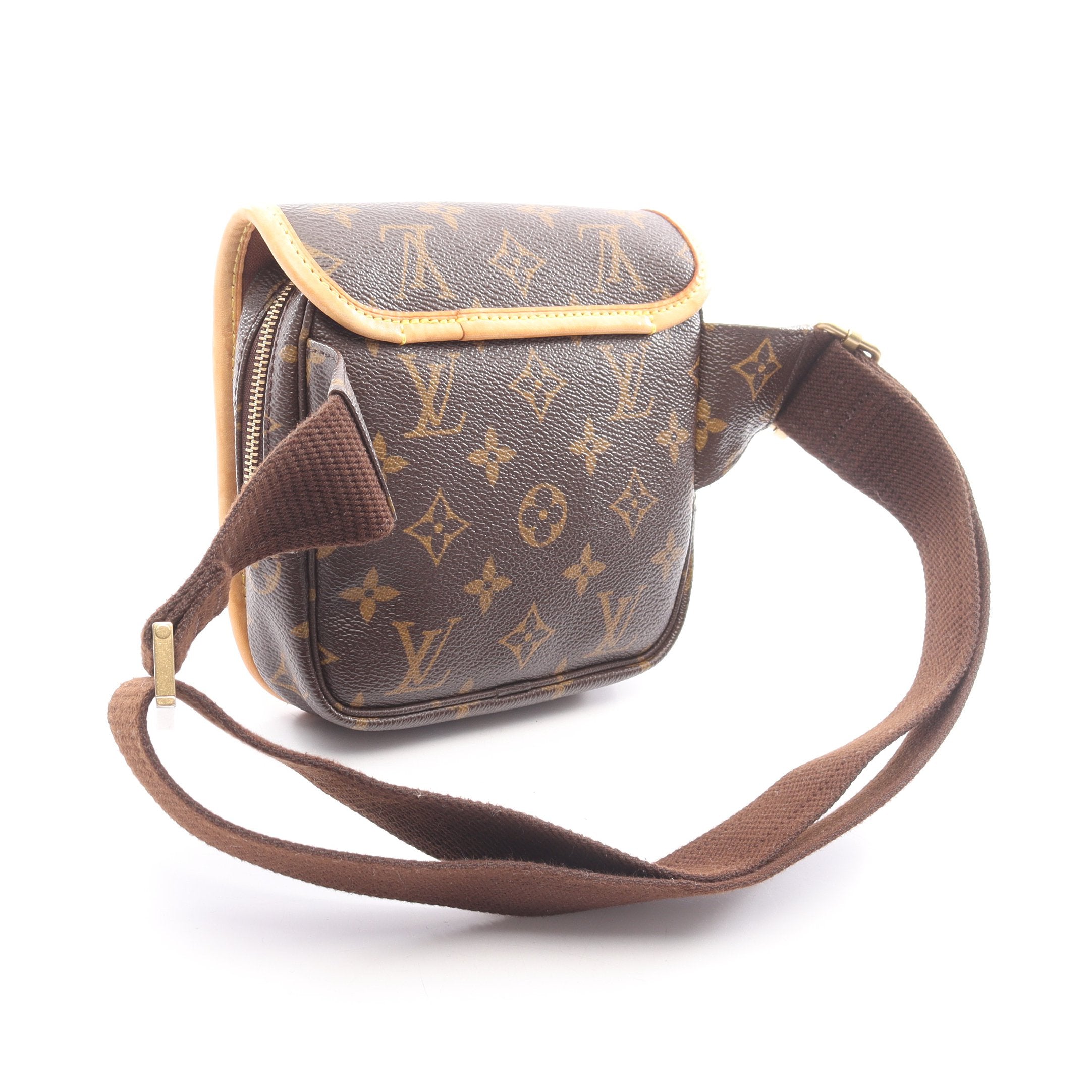 LOUIS VUITTON ボディバッグ ダークブラウン バムバッグ ボスフォール モノグラム ボディバッグ ウエストバッグ PVC