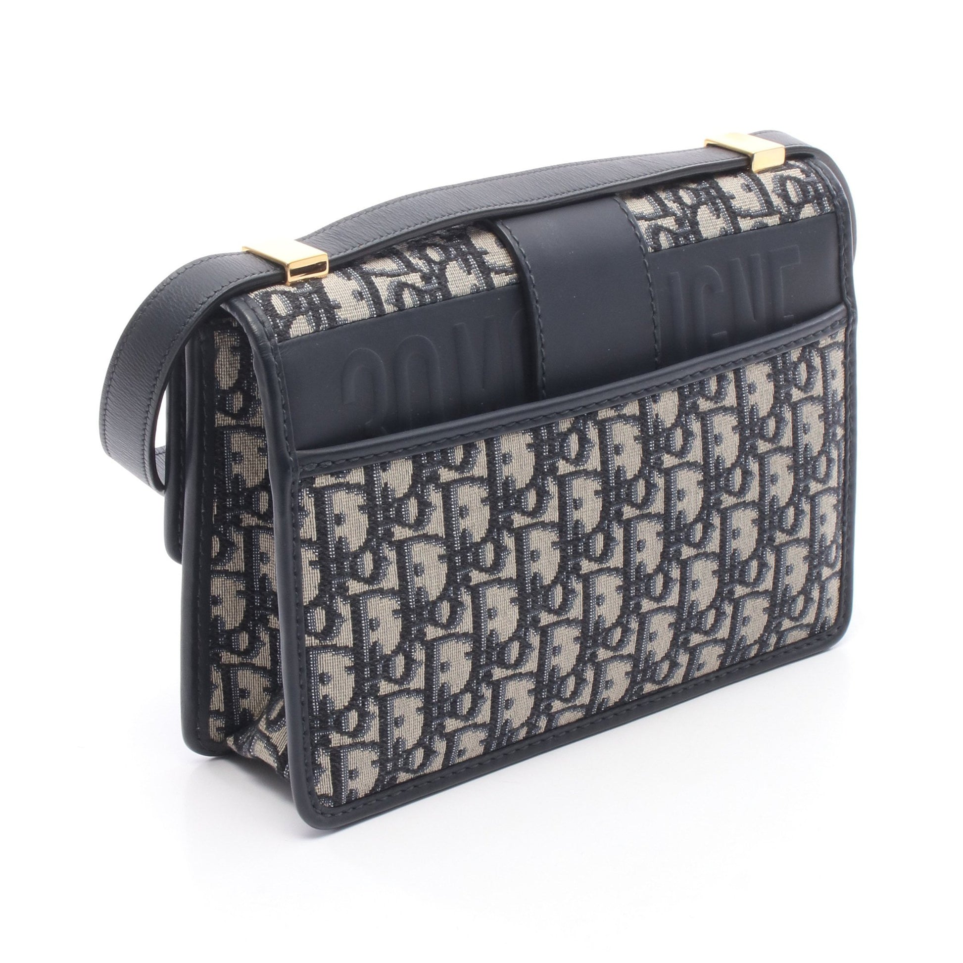 30 MONTAIGNE モンテーニュ オブリーク ショルダーバッグ キャンバス レザー ネイビー ベージュ クリスチャンディオール バッグ Christian Dior
