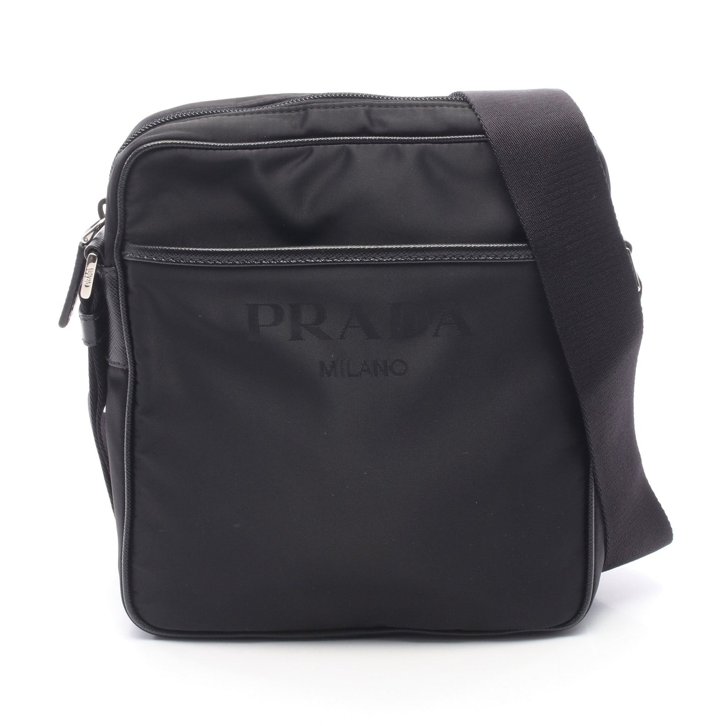 ショルダーバッグ ナイロン レザー ブラック プラダ バッグ PRADA