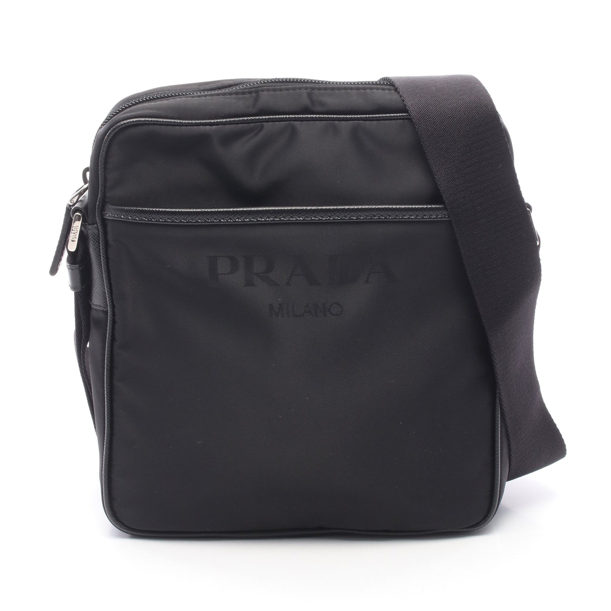ショルダーバッグ ナイロン レザー ブラック プラダ バッグ PRADA