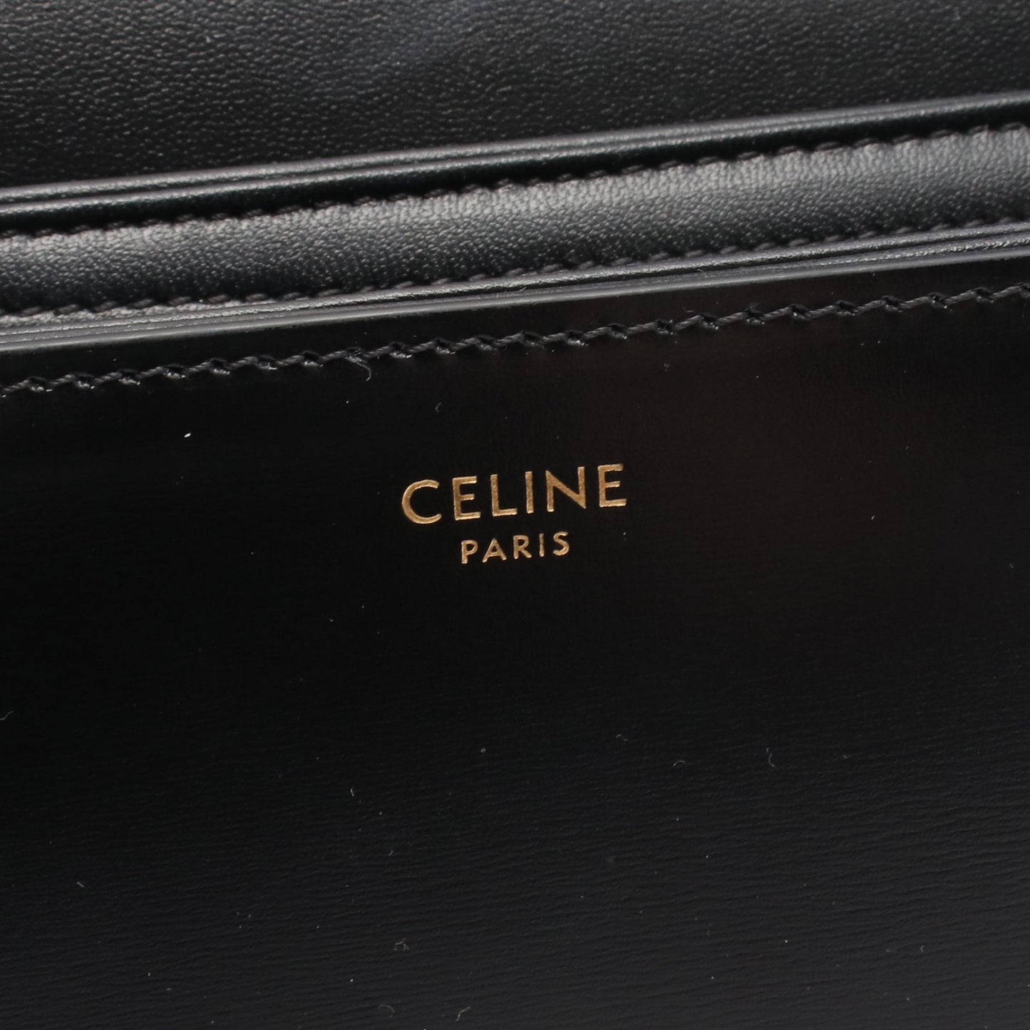 ティーン トリオンフ バッグ ショルダーバッグ レザー ブラック セリーヌ バッグ CELINE