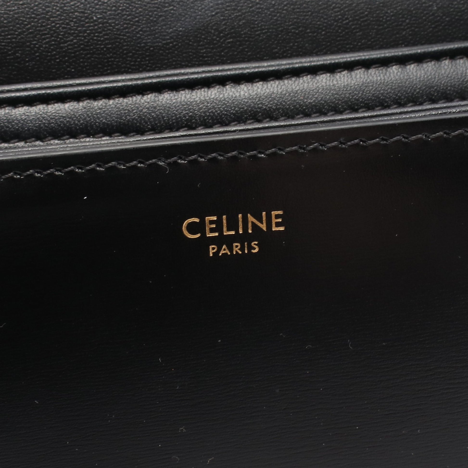 ティーン トリオンフ バッグ ショルダーバッグ レザー ブラック セリーヌ バッグ CELINE