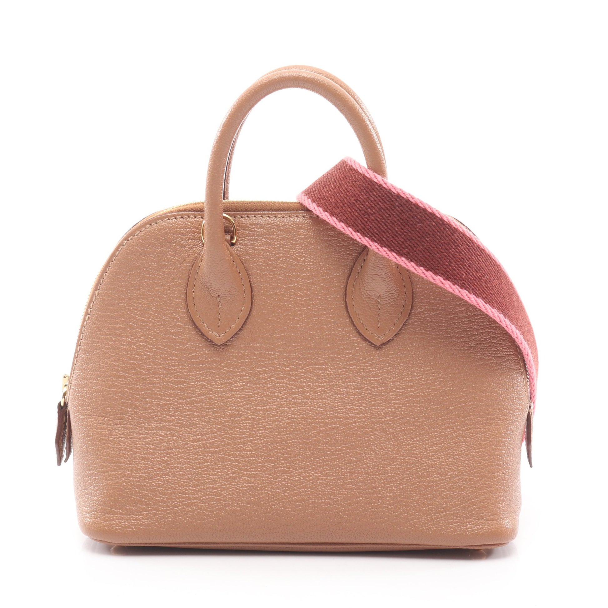 ボリード1923 ミニ チャイ 2WAY ハンドバッグ シェーブル ライトブラウン ゴールド金具 B刻印 エルメス バッグ HERMES