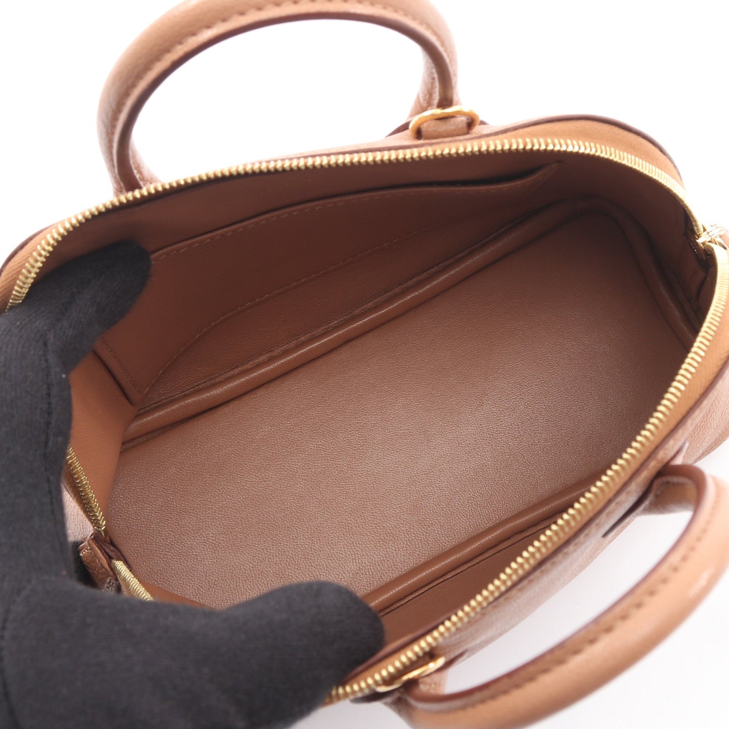 ボリード1923 ミニ チャイ 2WAY ハンドバッグ シェーブル ライトブラウン ゴールド金具 B刻印 エルメス バッグ HERMES