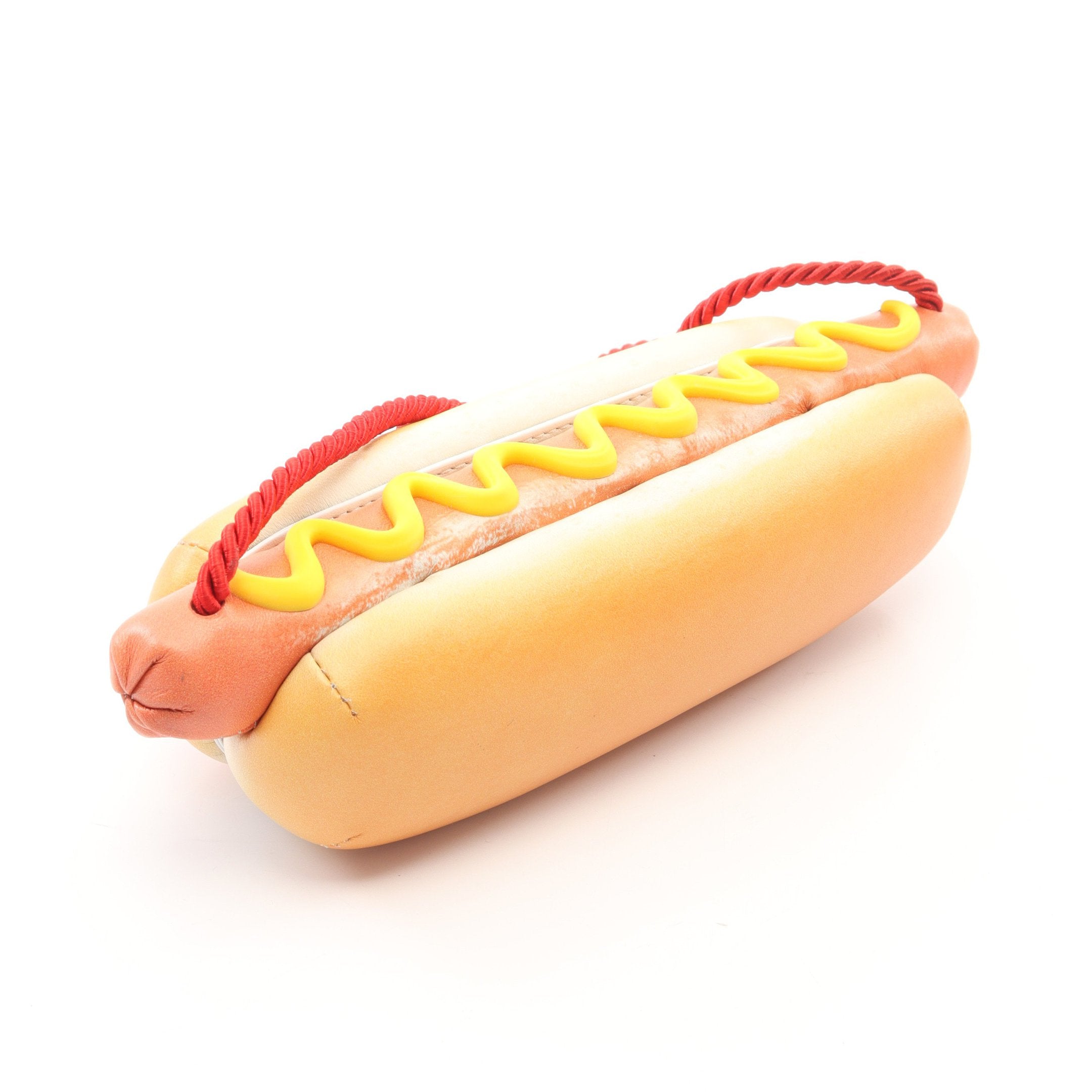 ホットドッグ ショルダーバッグ レザー オレンジ マルチカラー
