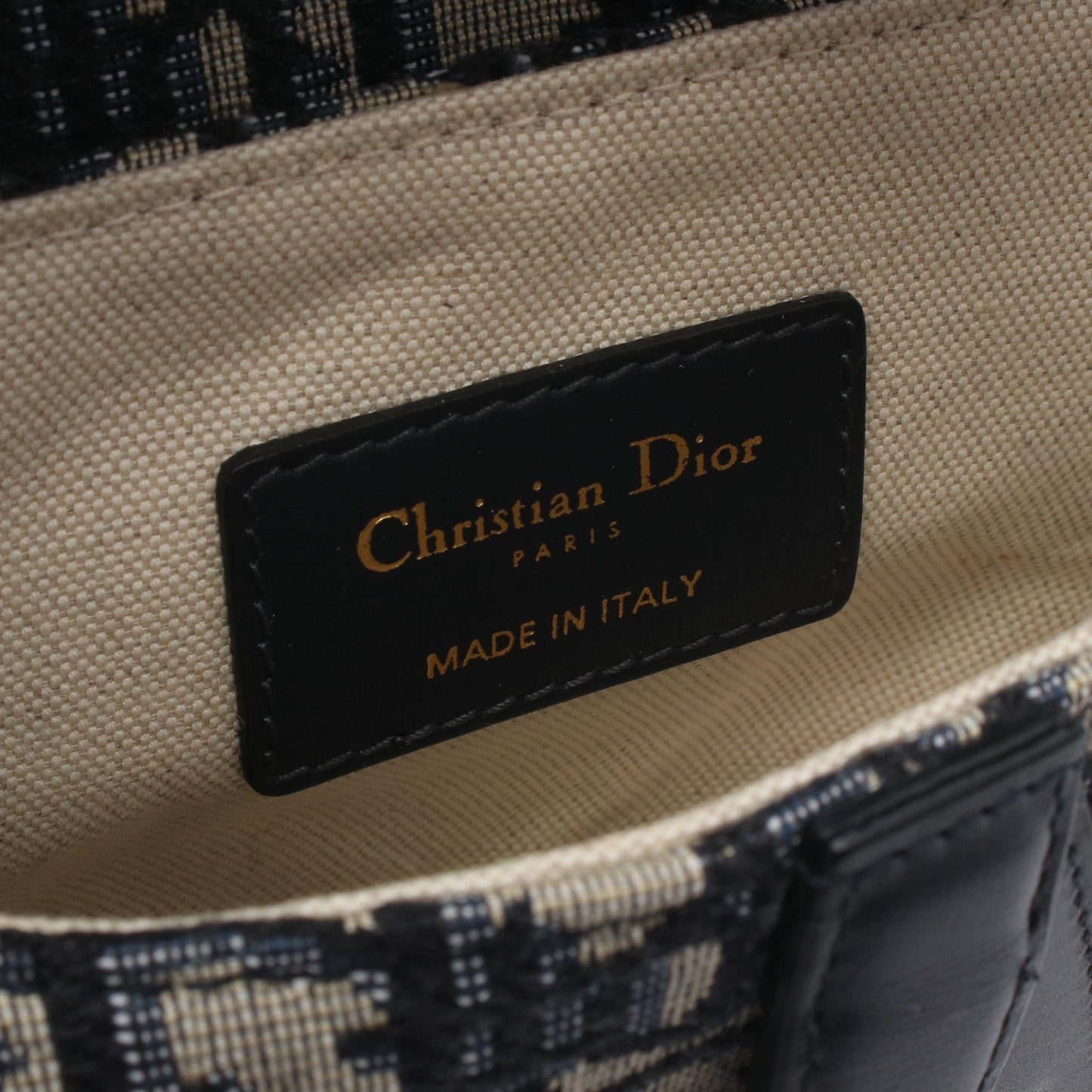 SADDLE サドル ミニ オブリーク 2WAY ハンドバッグ キャンバス レザー ネイビー ベージュ クリスチャンディオール バッグ Christian Dior