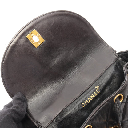 マトラッセ バックパック リュックサック ラムスキン ブラック ゴールド金具 シャネル バッグ CHANEL
